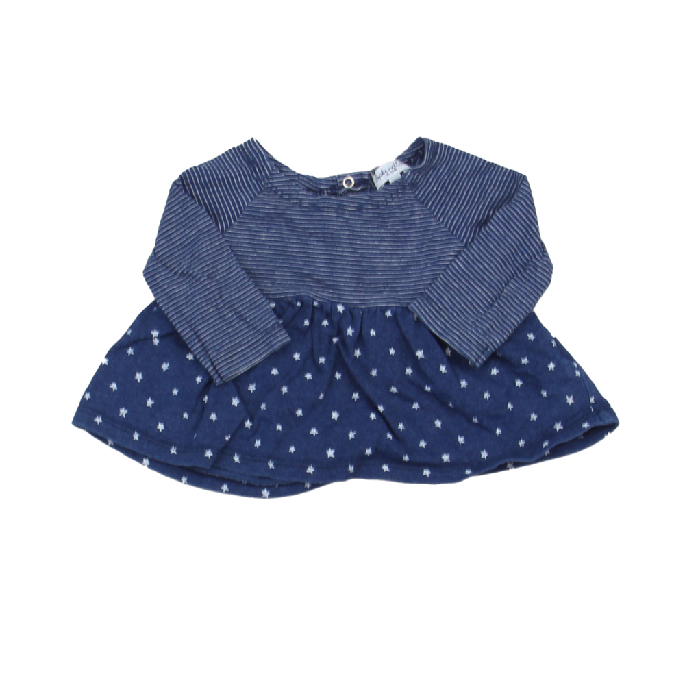 Splendid Girls Blue | White Blouse size: 6-12 Months